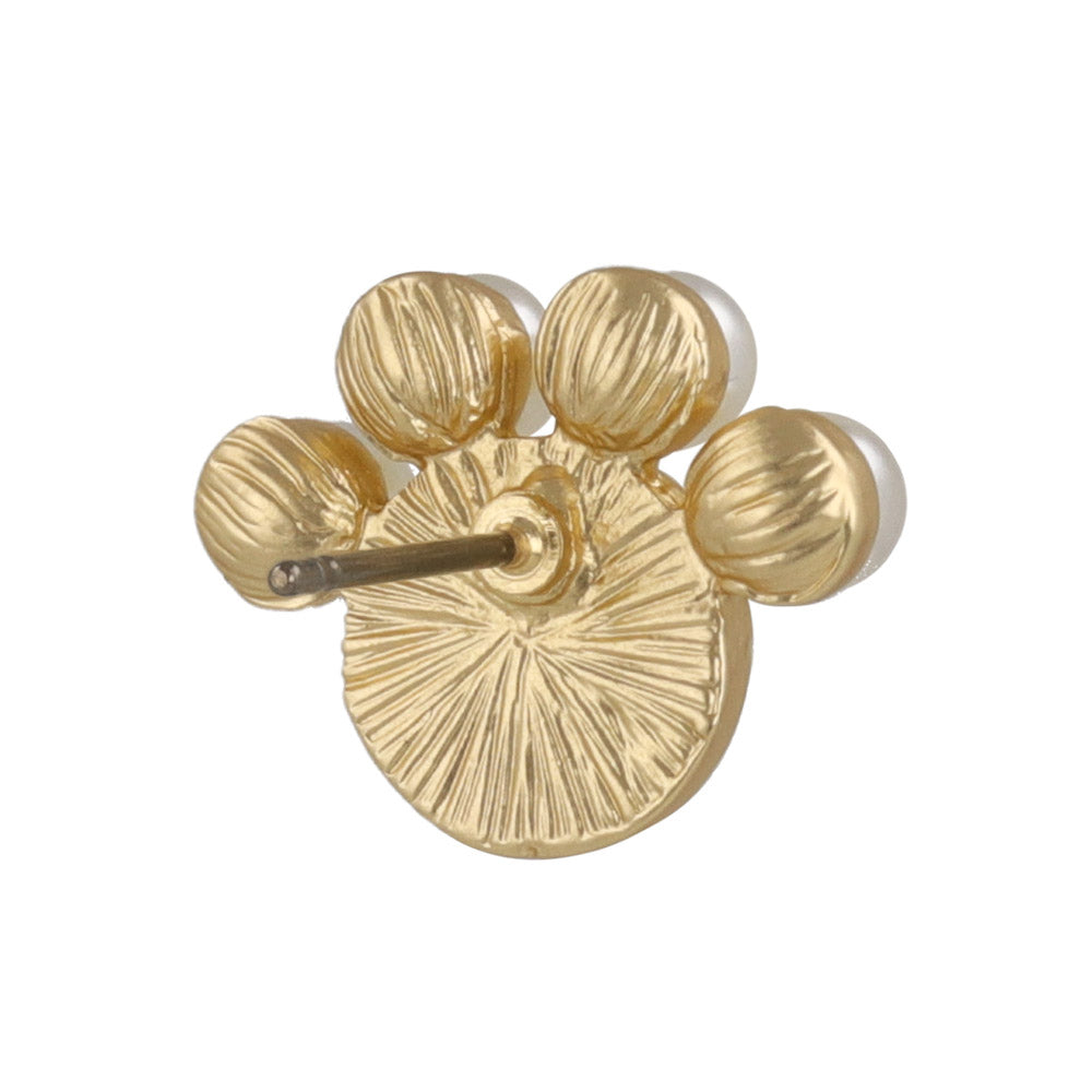 Pearly Cat Paw Stud Earrings