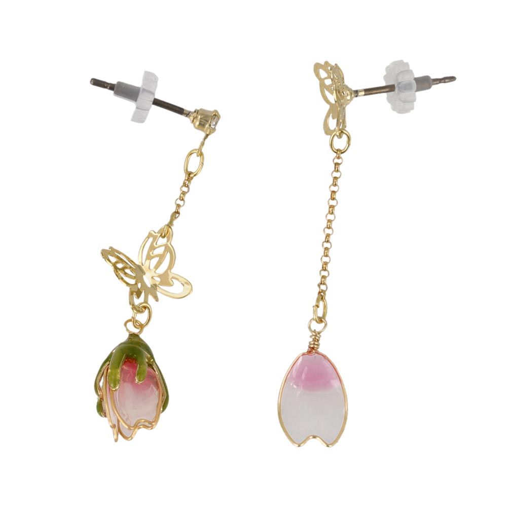 Sakura Petal Bud Drop Earrings