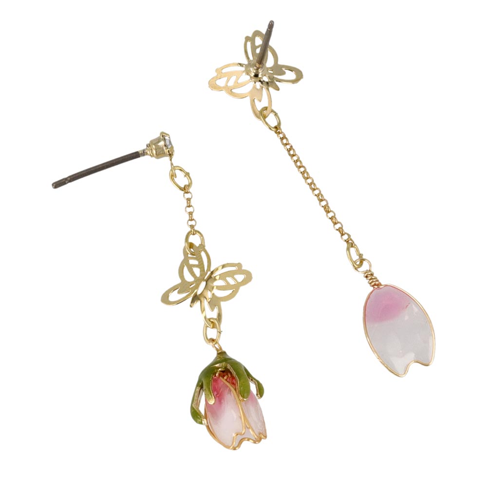 Sakura Petal Bud Drop Earrings