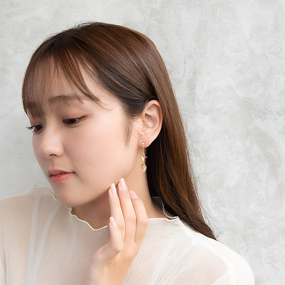 Sakura Petal Bud Drop Earrings