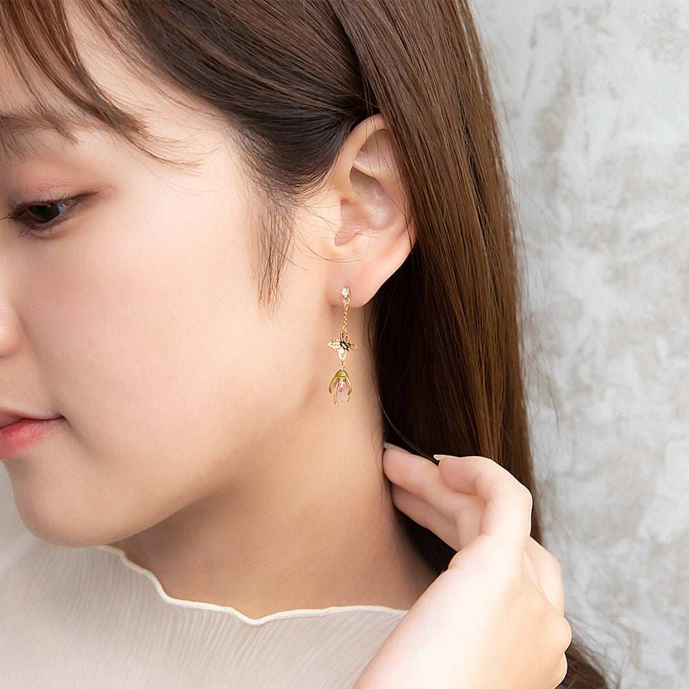 Sakura Petal Bud Drop Earrings