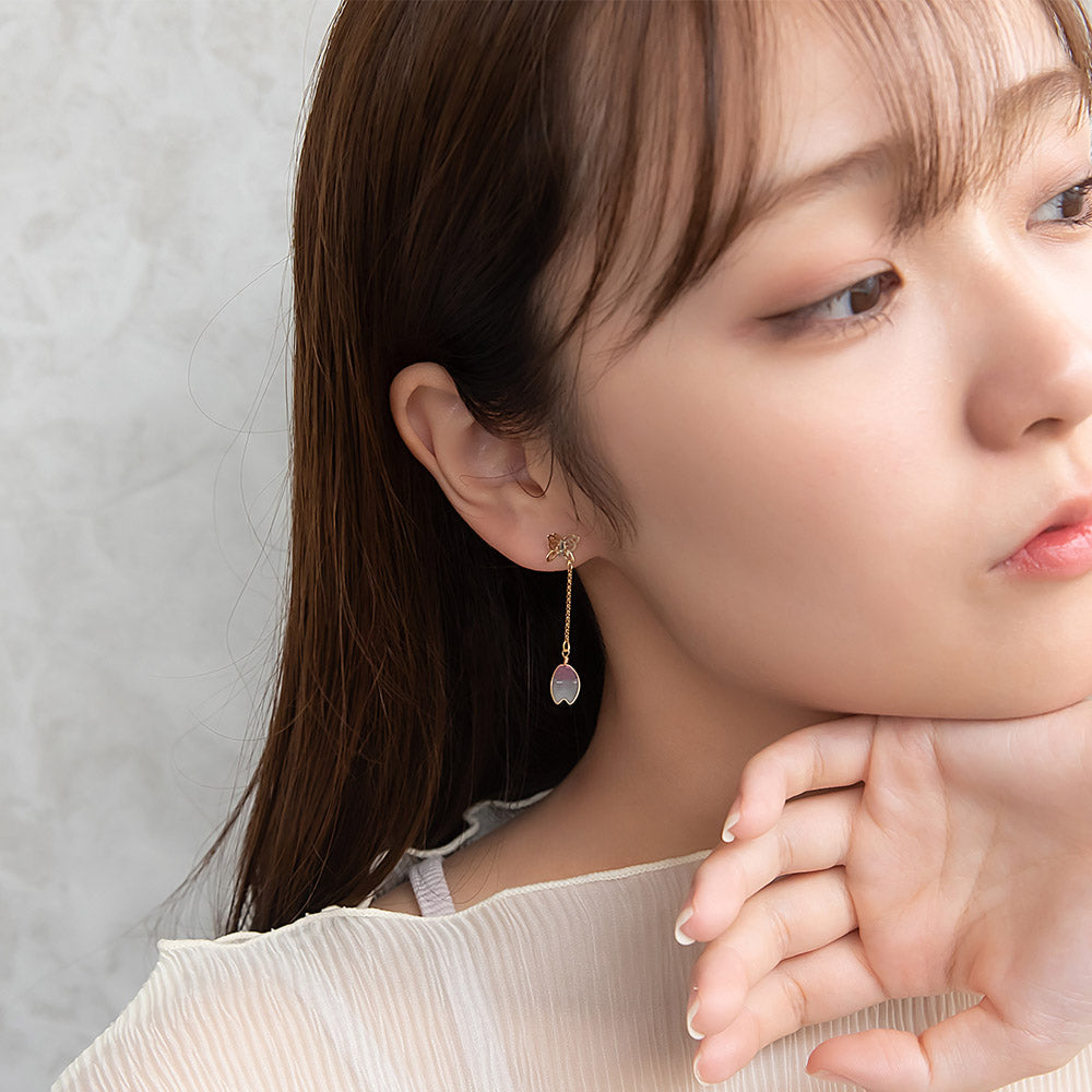 Sakura Petal Bud Drop Earrings