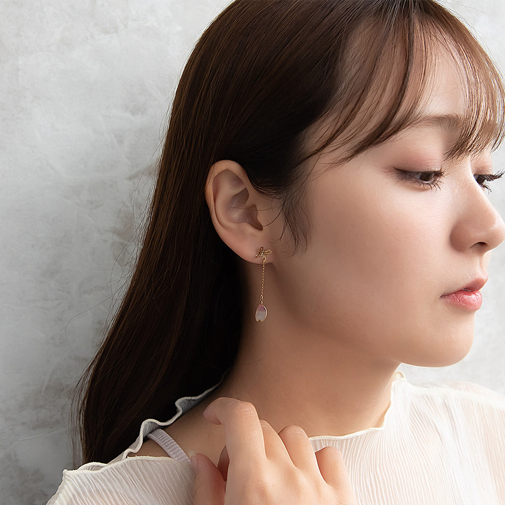 Sakura Petal Bud Drop Earrings