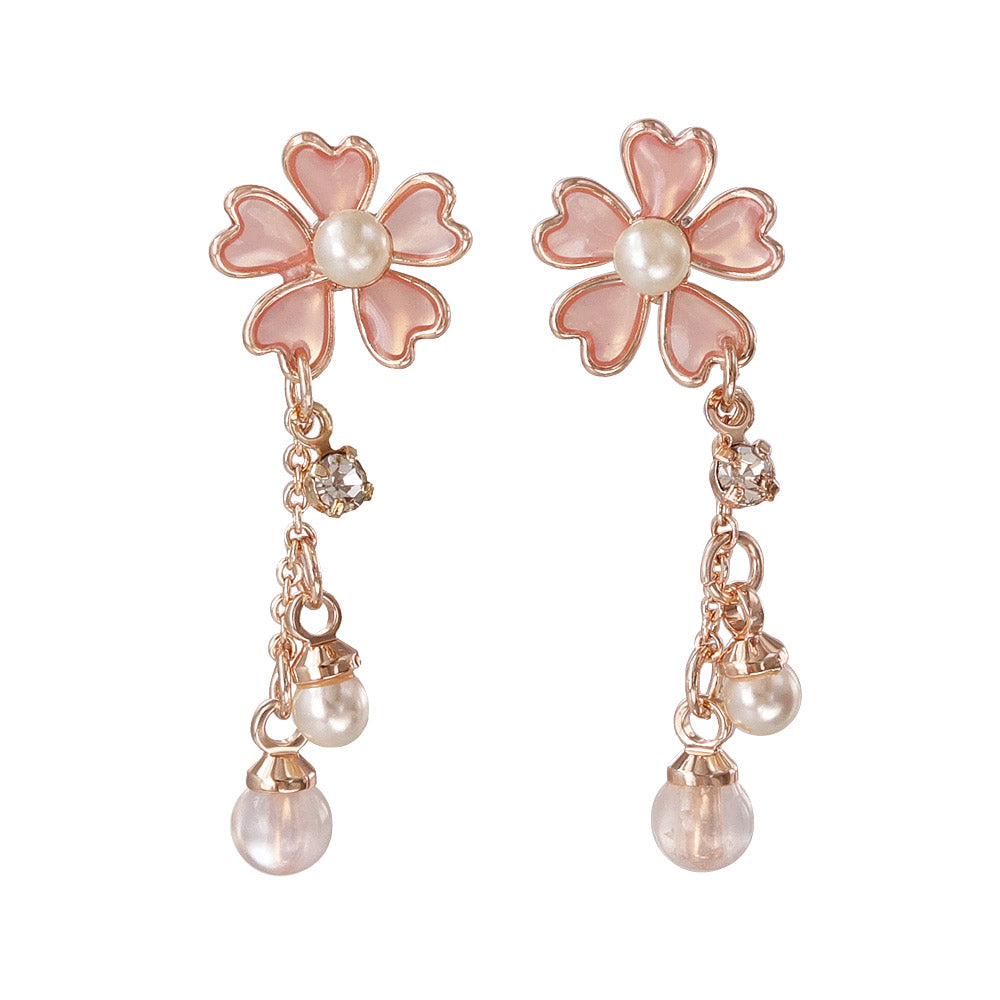 Sakura Cluster Drop Earrings