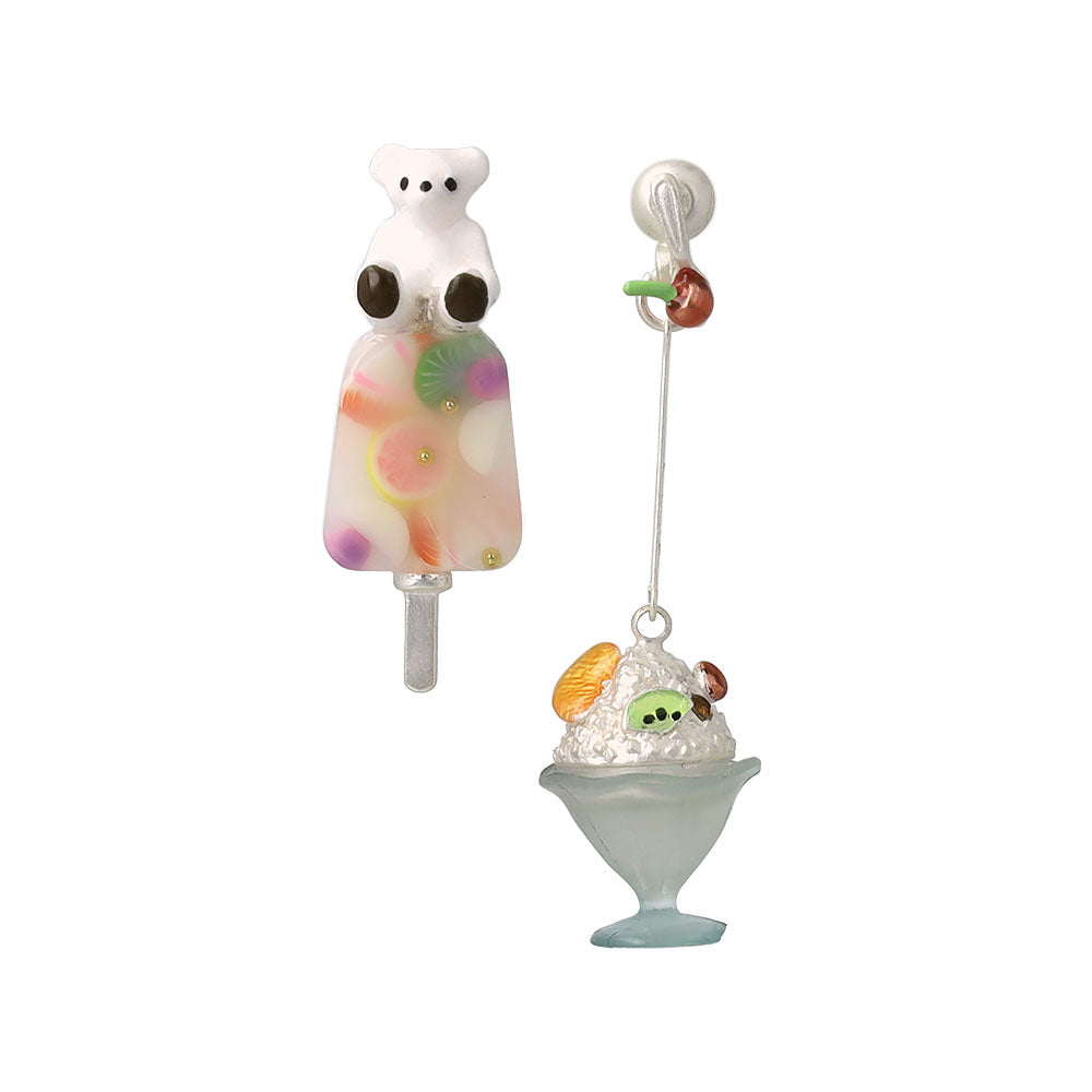 Polar Bear and Icy Dessert Earrings
