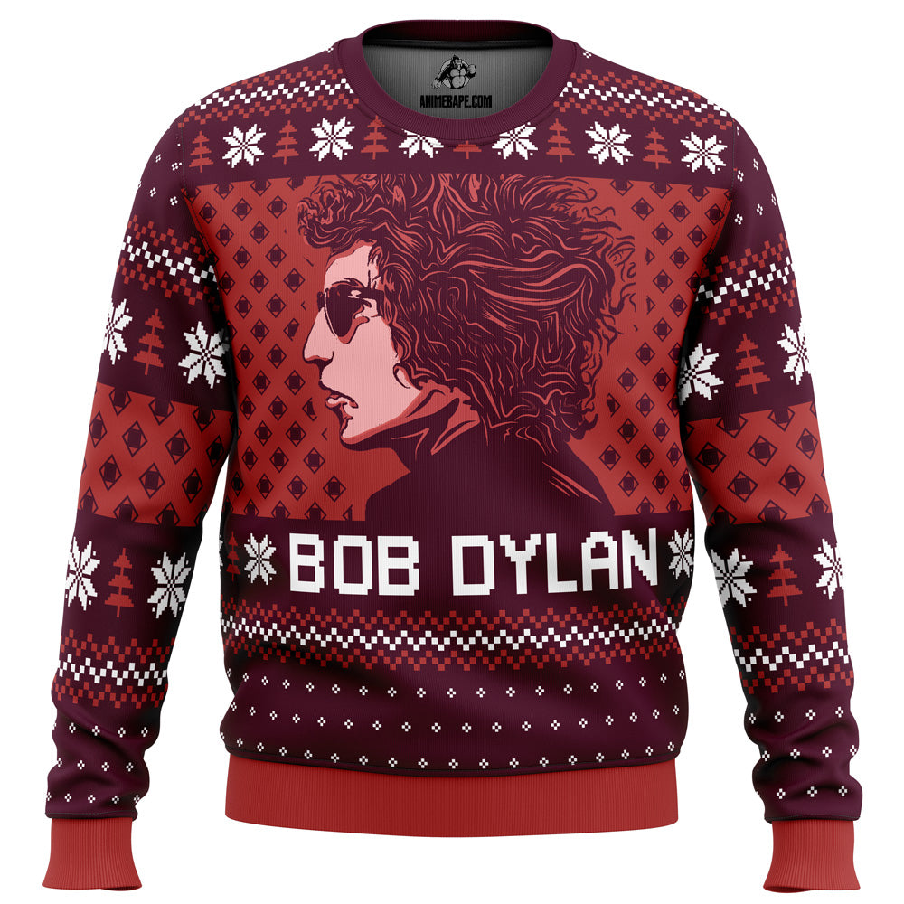 Blood on the Tracks Bob Dylan Ugly Christmas Sweater - 6XL