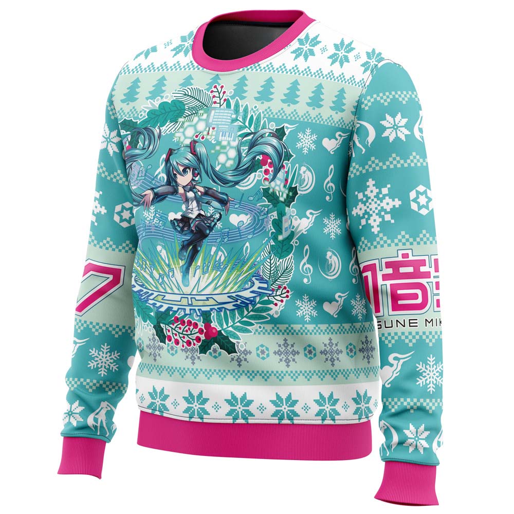 Christmas Symphony Hatsune Miku Ugly Christmas Sweater - 3XL