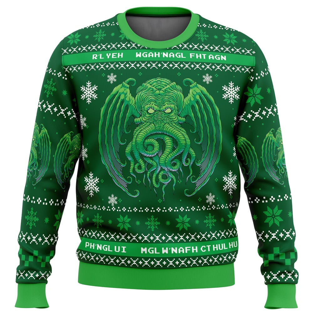 Cthulhu Cultist Christmas Ugly Christmas Sweater - 5XL