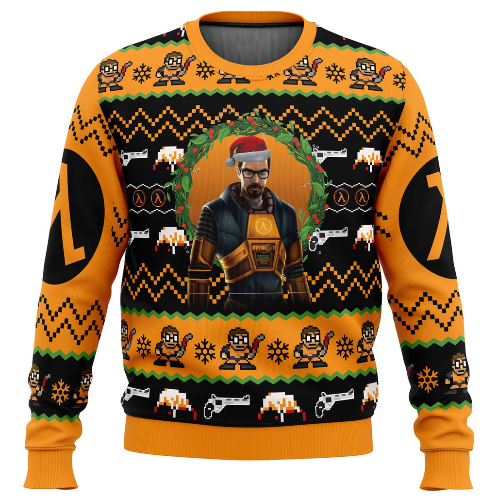 Gordon Freeman Half-Life Ugly Christmas Sweater - 4XL