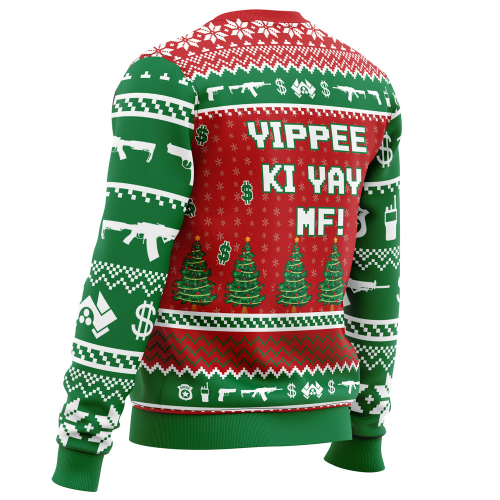 Hans Gruber Fall Nakatomi Plaza Die Hard Ugly Christmas Sweater - 4XL