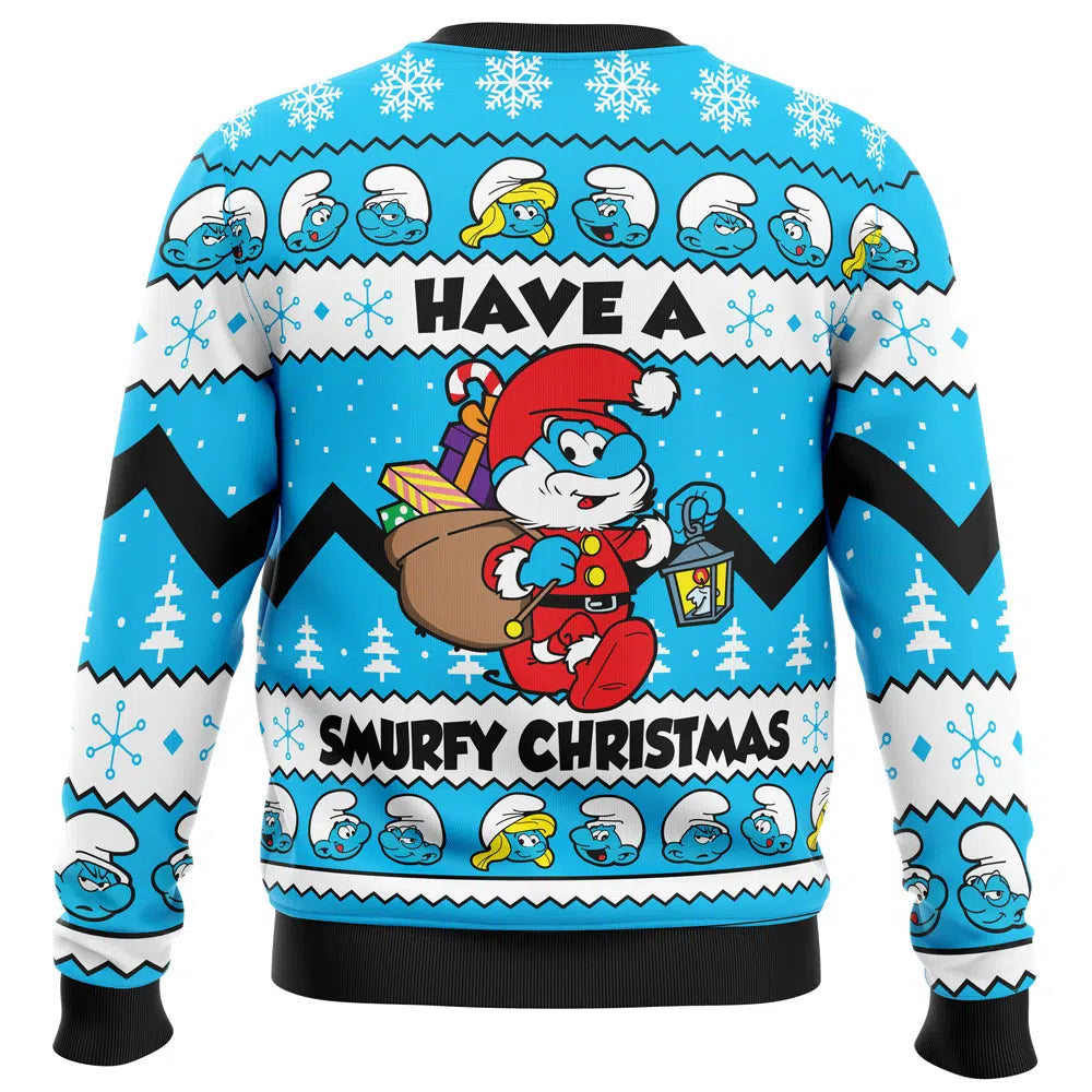 Have a Smurfy Christmas Smurfs Ugly Christmas Sweater - 5XL