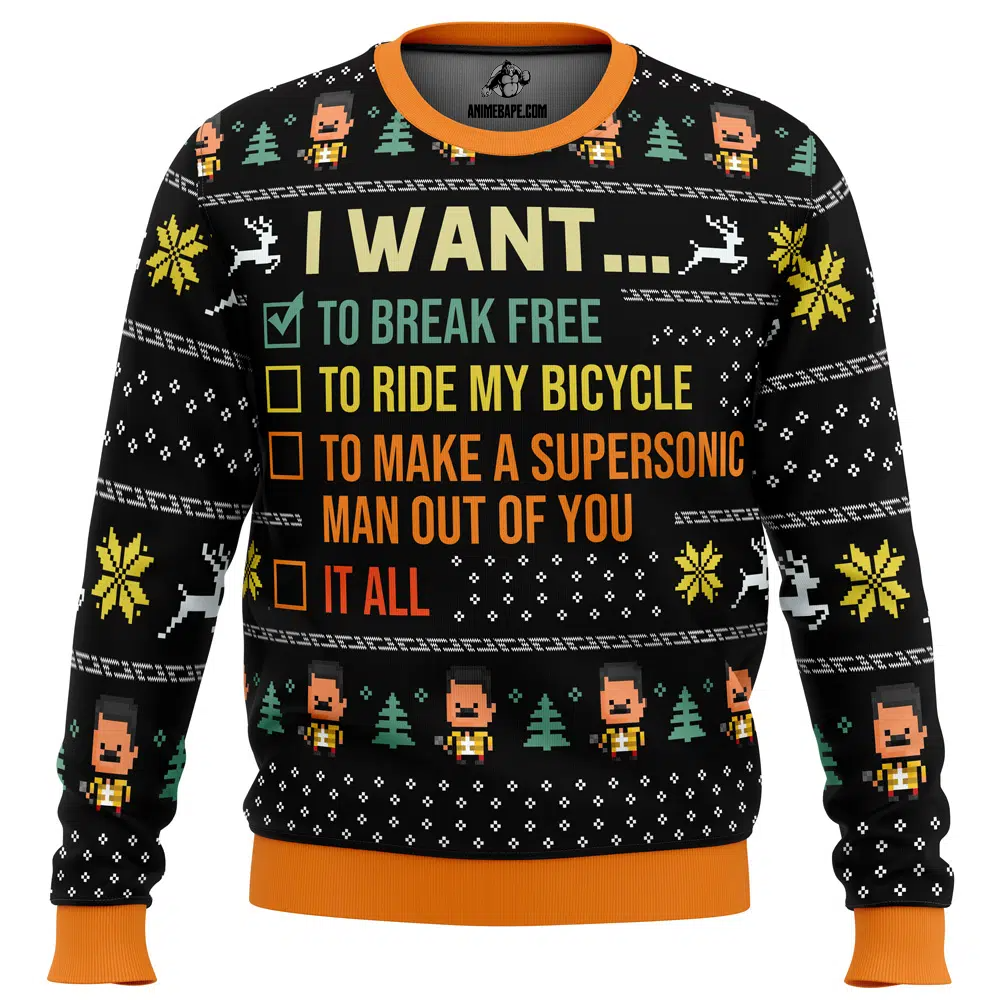 I Want To Break Free Queen Ugly Christmas Sweater - 6XL