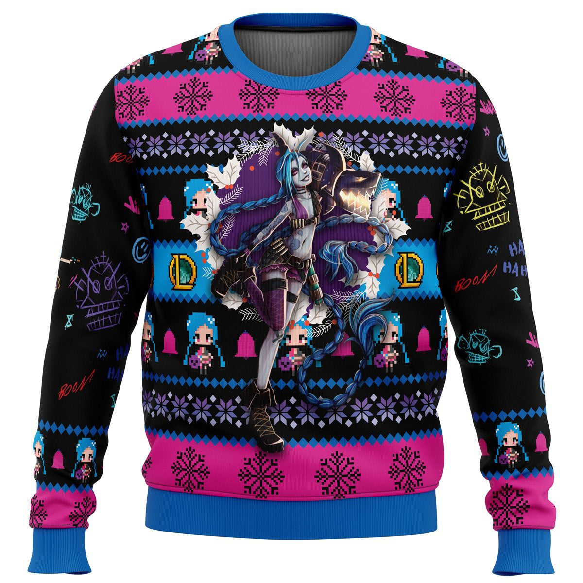 Jinx League of Legends Ugly Christmas Sweater - 4XL