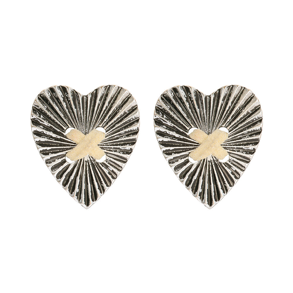 Radiant Heart Clip On Earrings