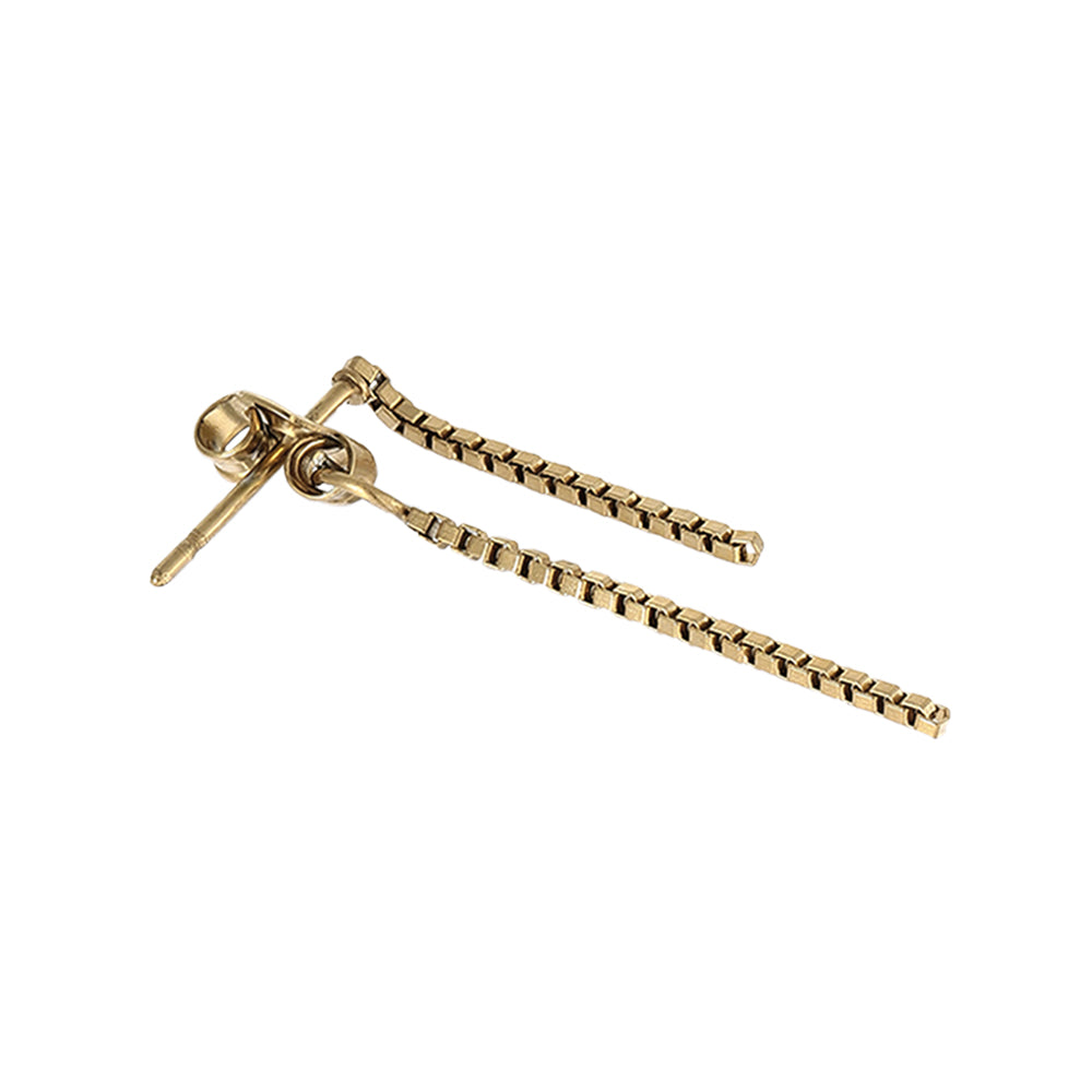 Skinny Chain Front Back Earrings