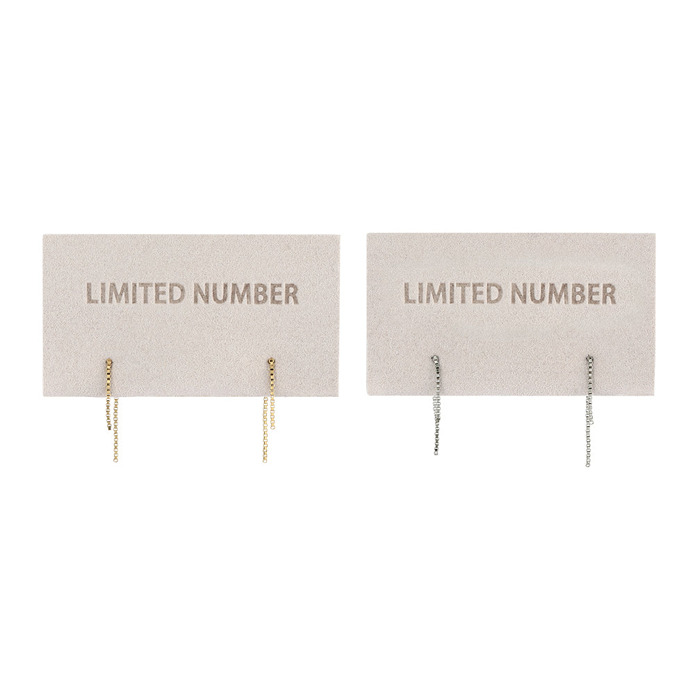 Skinny Chain Front Back Earrings