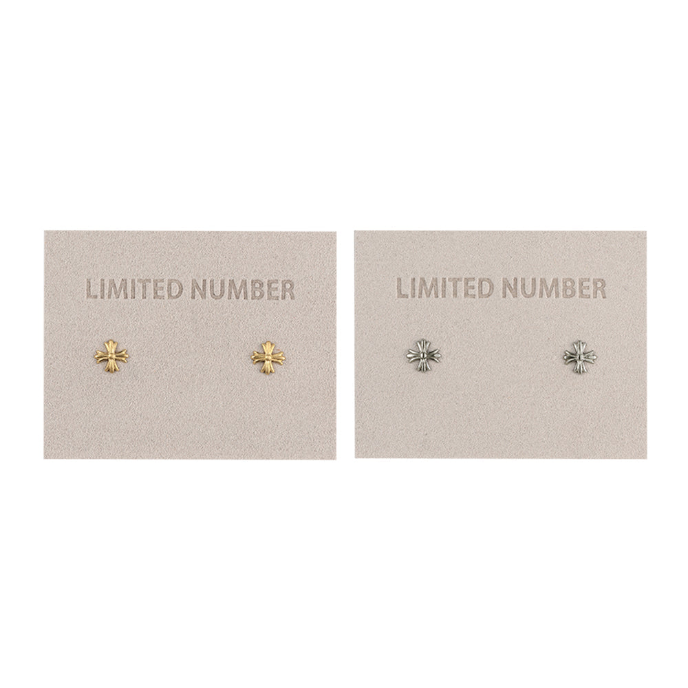 Sculptural Cross Stud Earrings