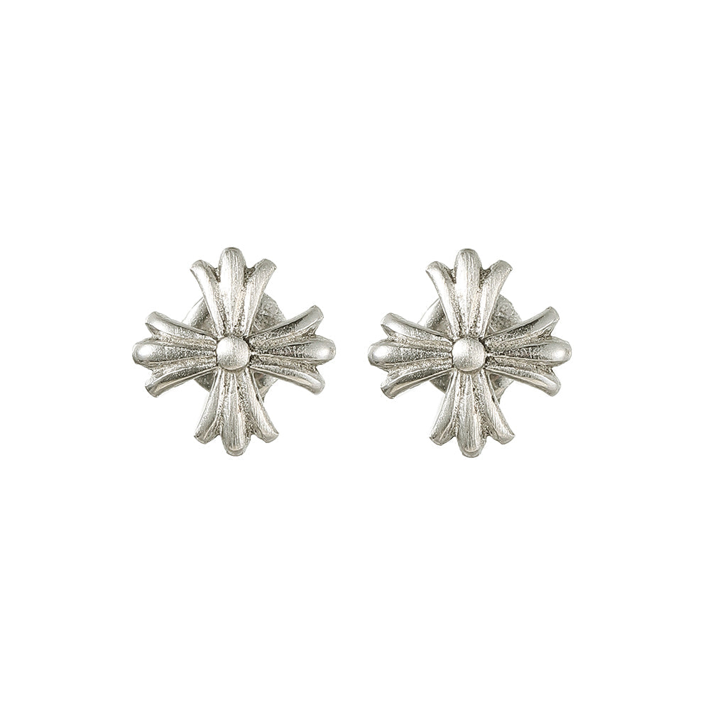 Sculptural Cross Stud Earrings