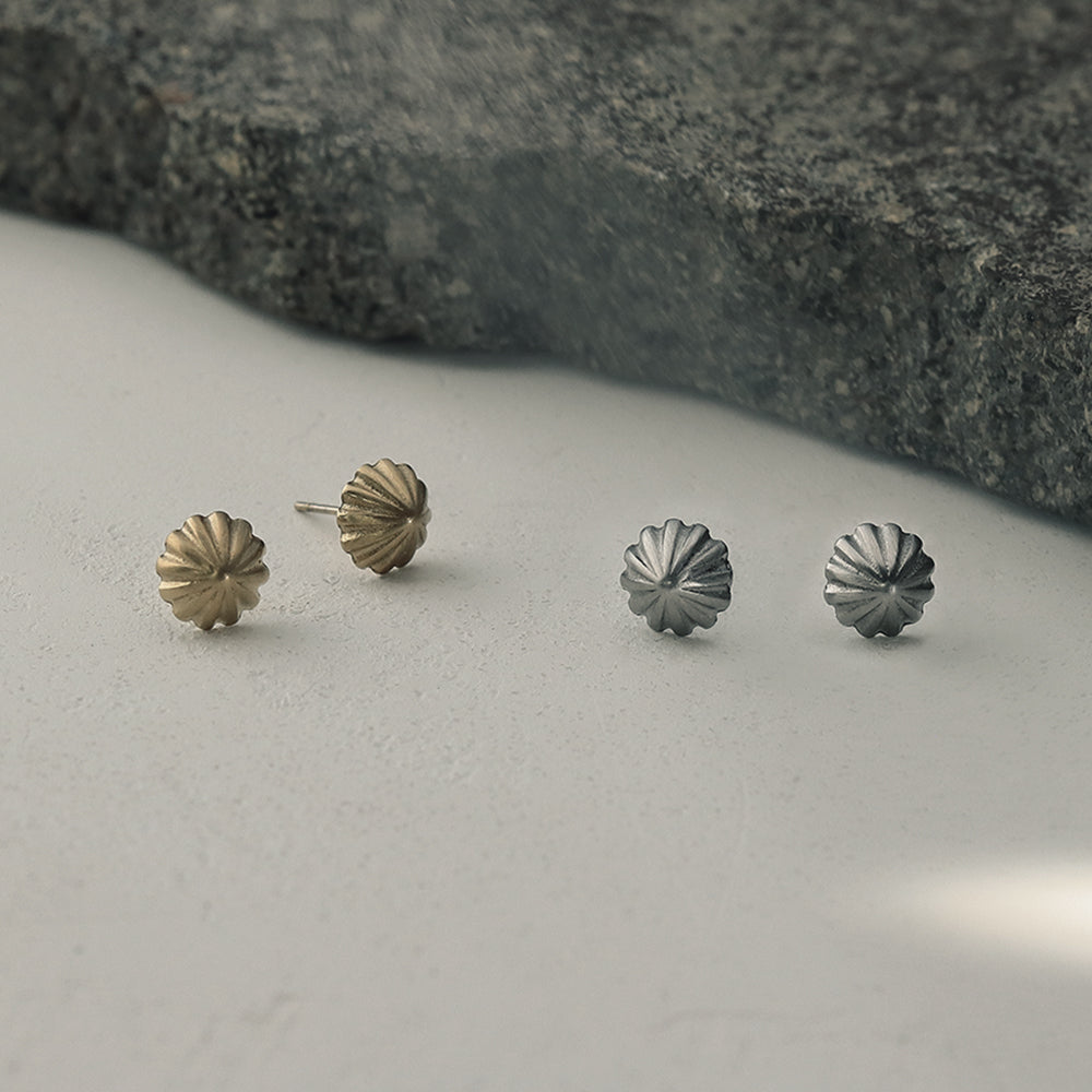 Floral Concho Stud Earrings