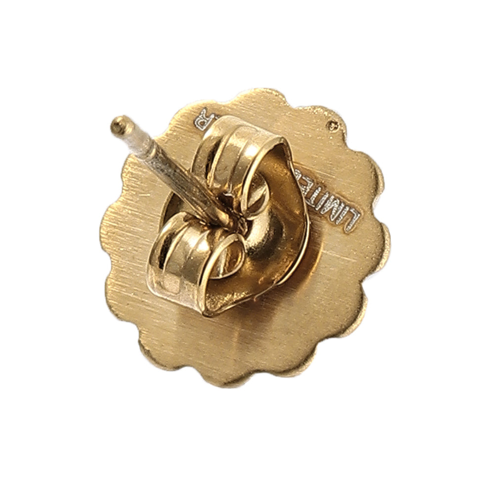 Floral Concho Stud Earrings