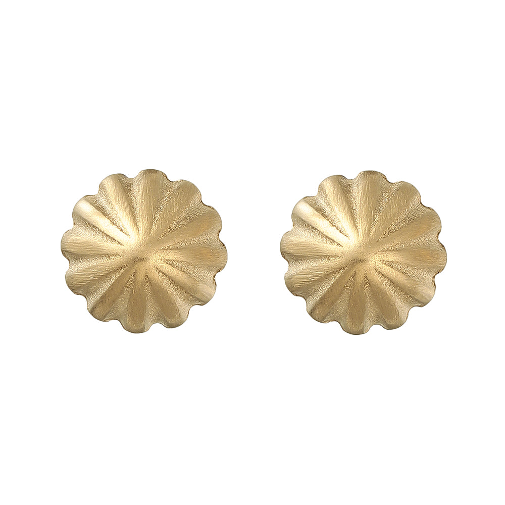 Floral Concho Stud Earrings
