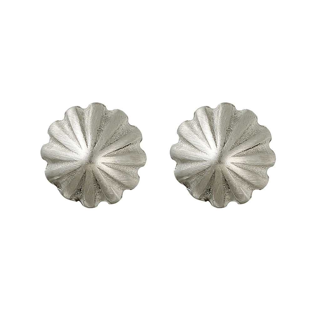 Floral Concho Stud Earrings