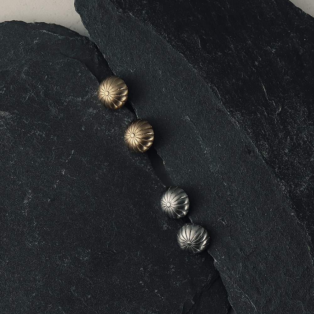 Domed Button Stud Earrings