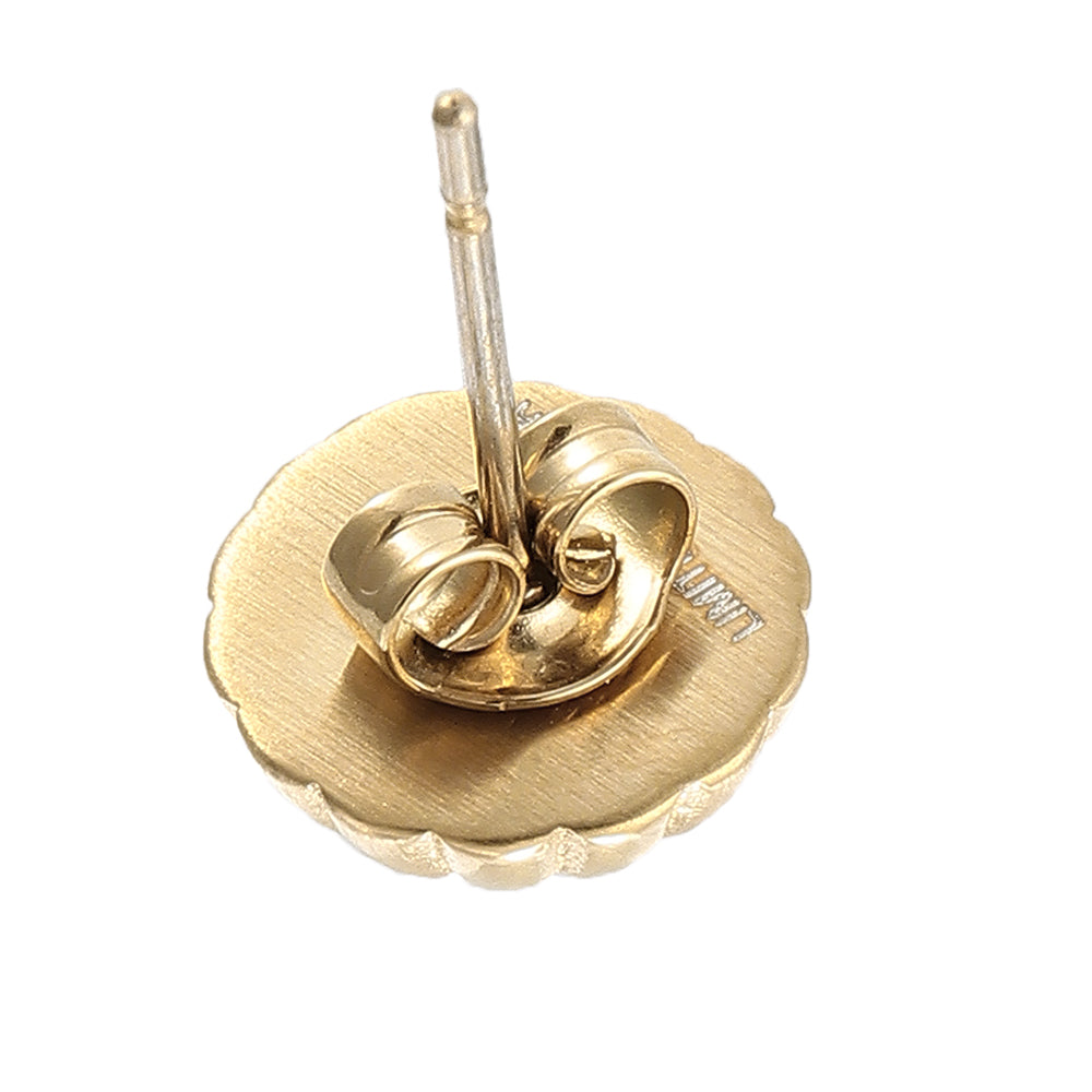 Domed Button Stud Earrings