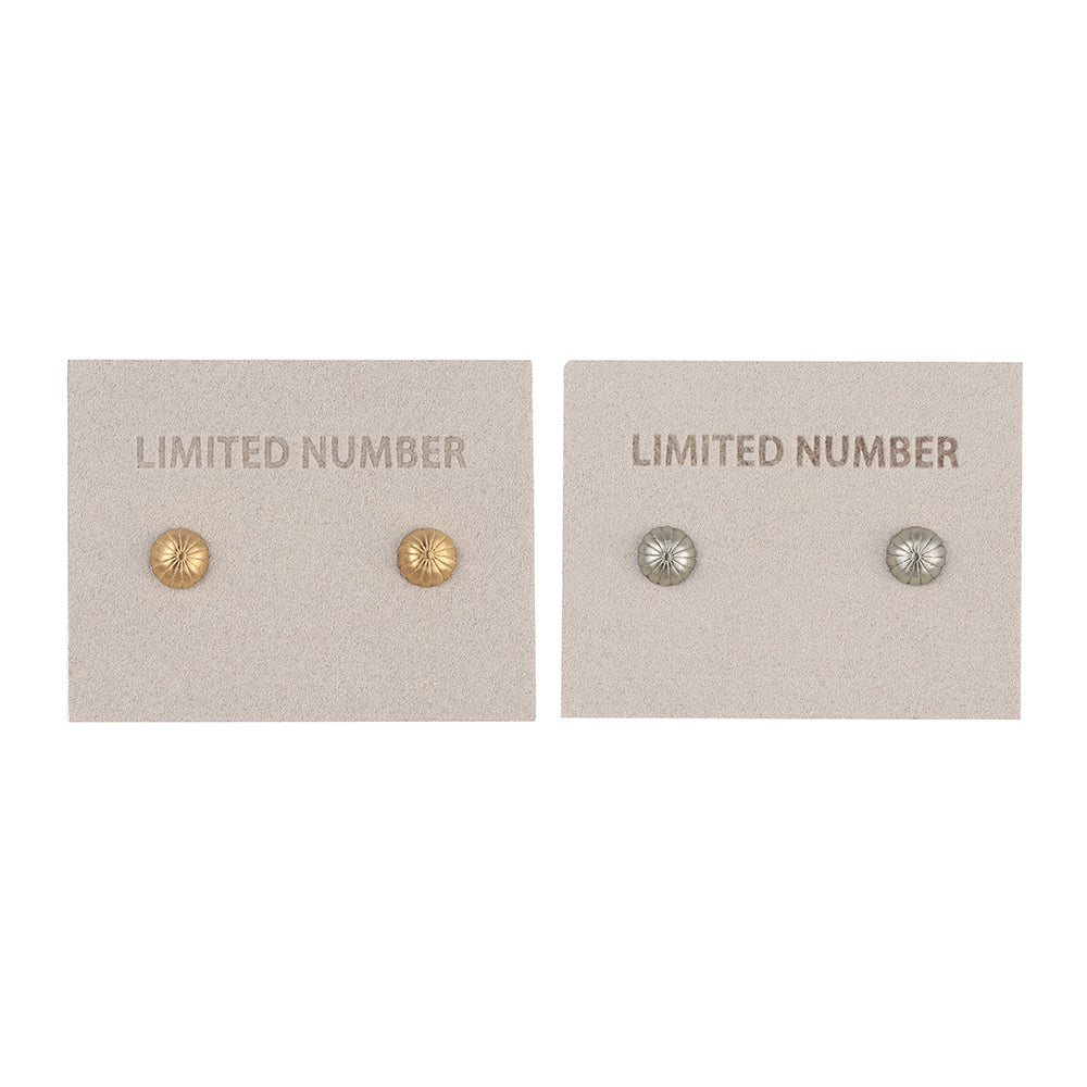 Domed Button Stud Earrings