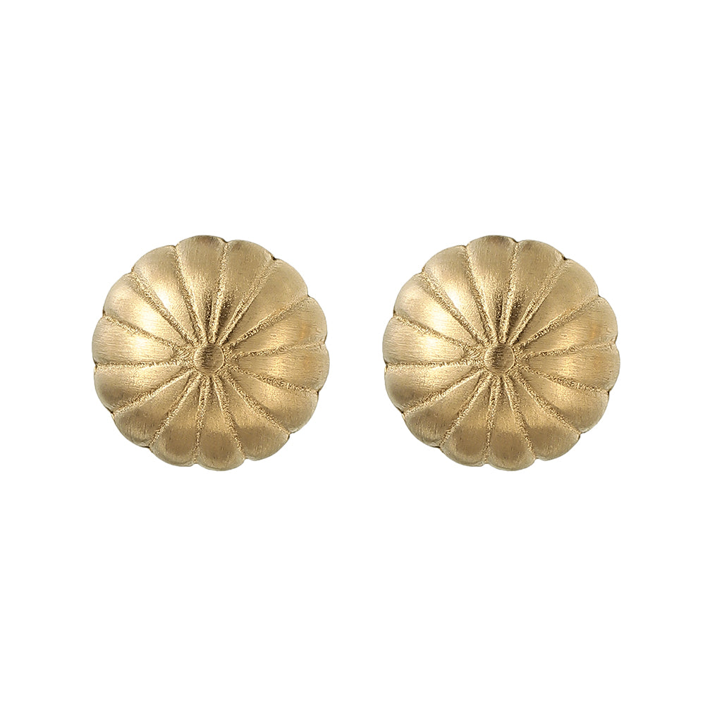 Domed Button Stud Earrings