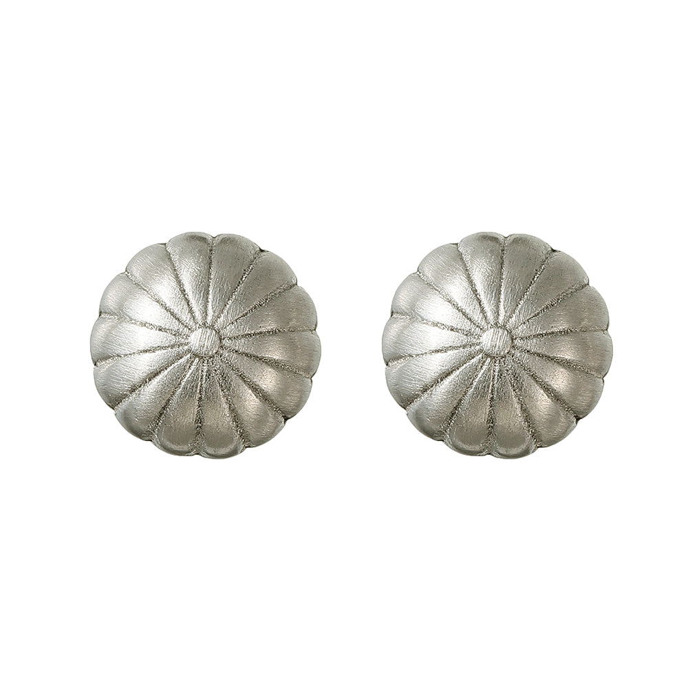 Domed Button Stud Earrings