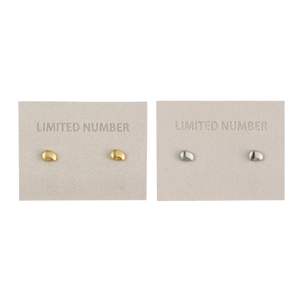 Puffy Bean Stud Earrings