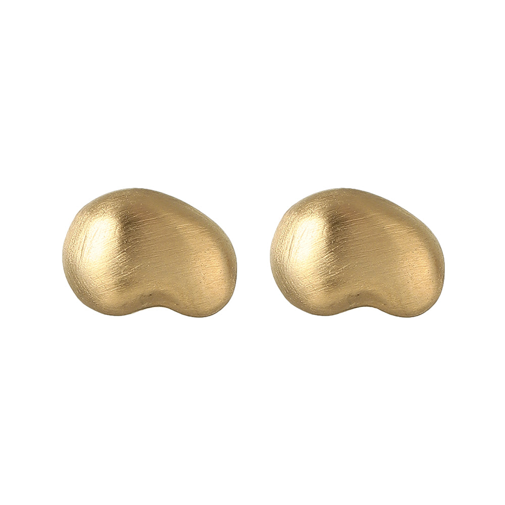 Puffy Bean Stud Earrings
