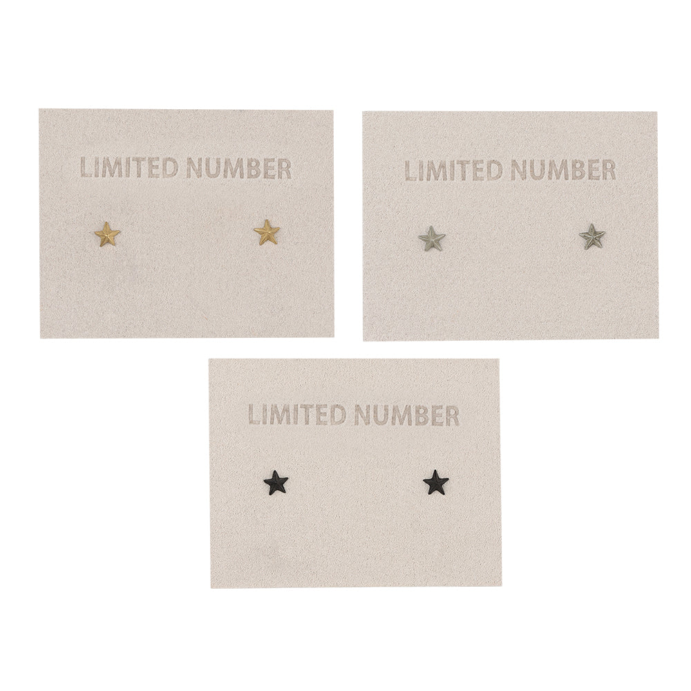 Faceted Star Stud Earrings