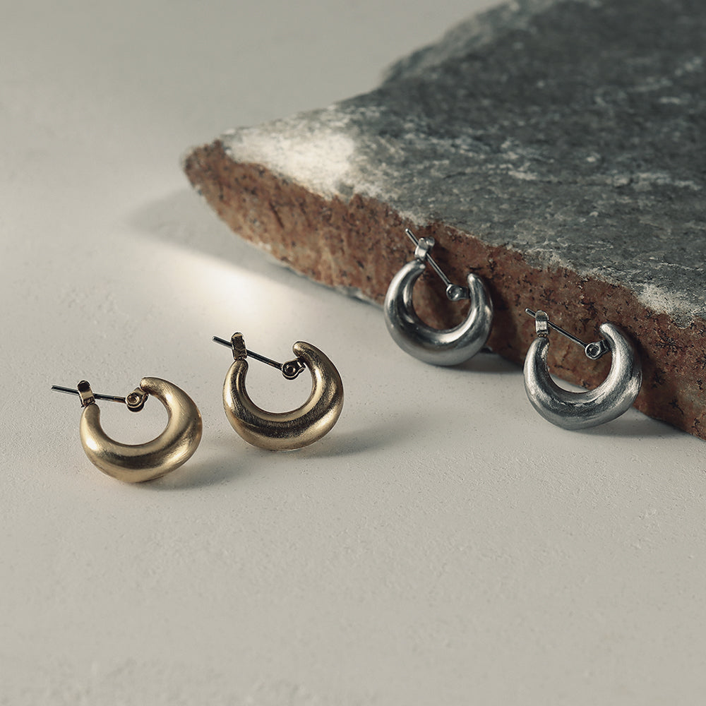 Puffy Hoop Earrings