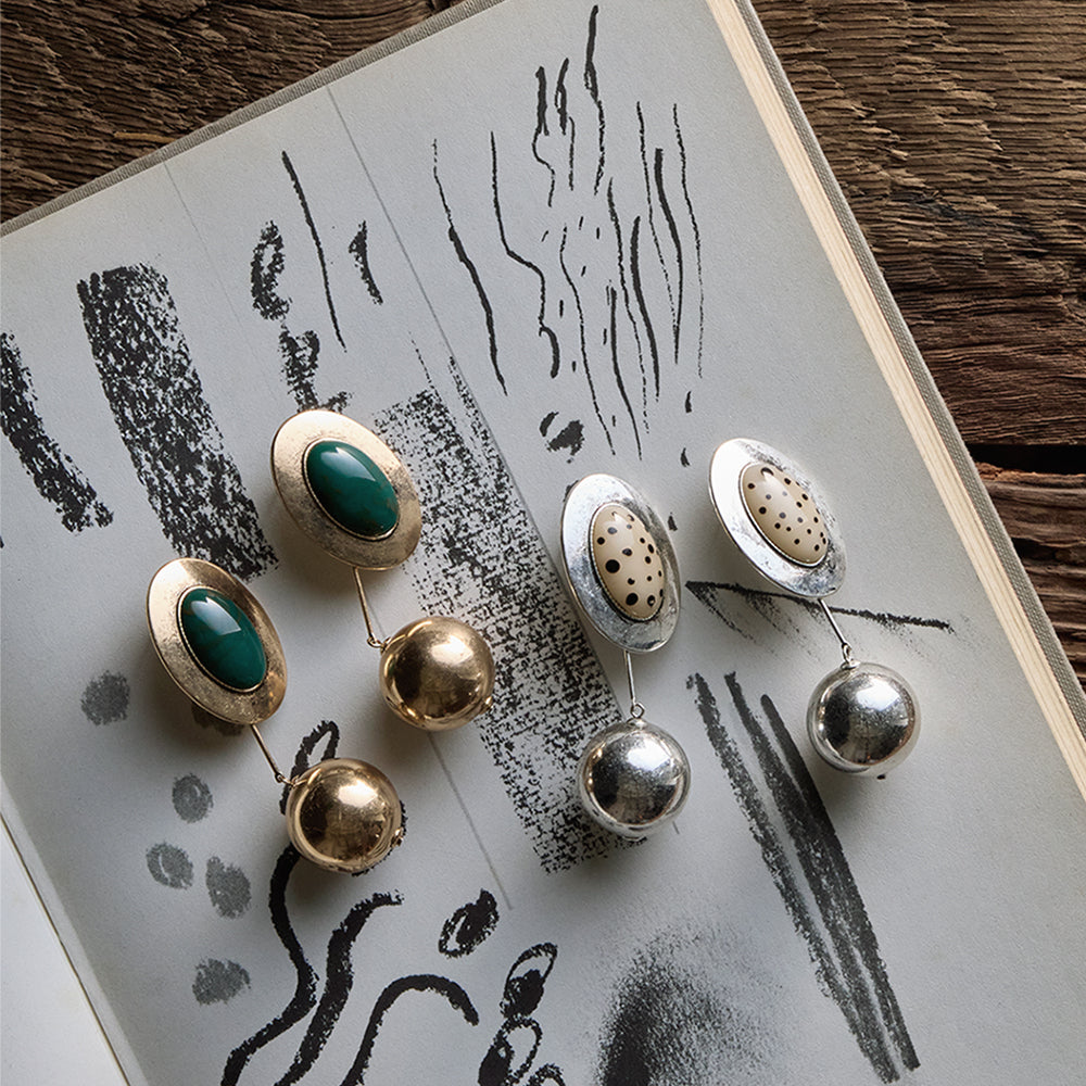 Chunky Ball Drop Two Way Earrings