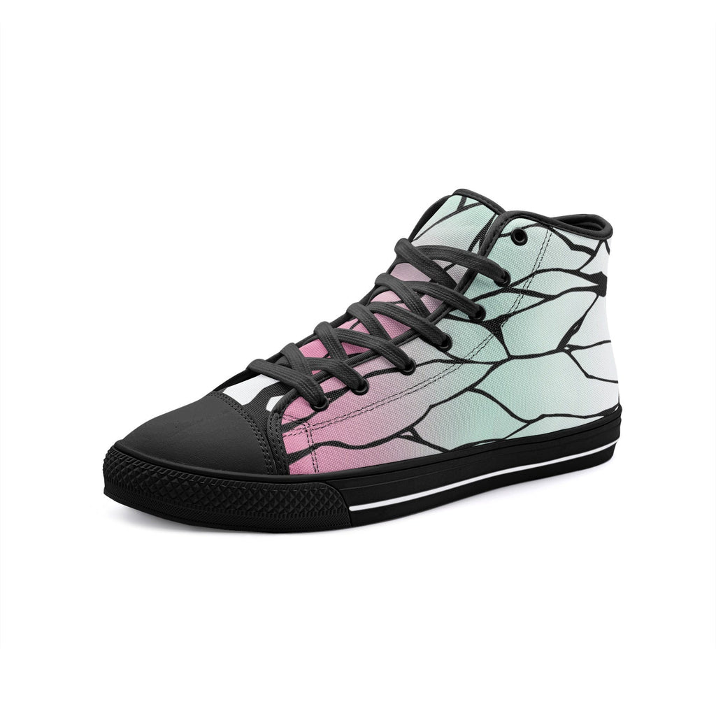 Shinobu Kocho Demon Slayer Classic High Top Canvas Shoes - White - M US11/EU45