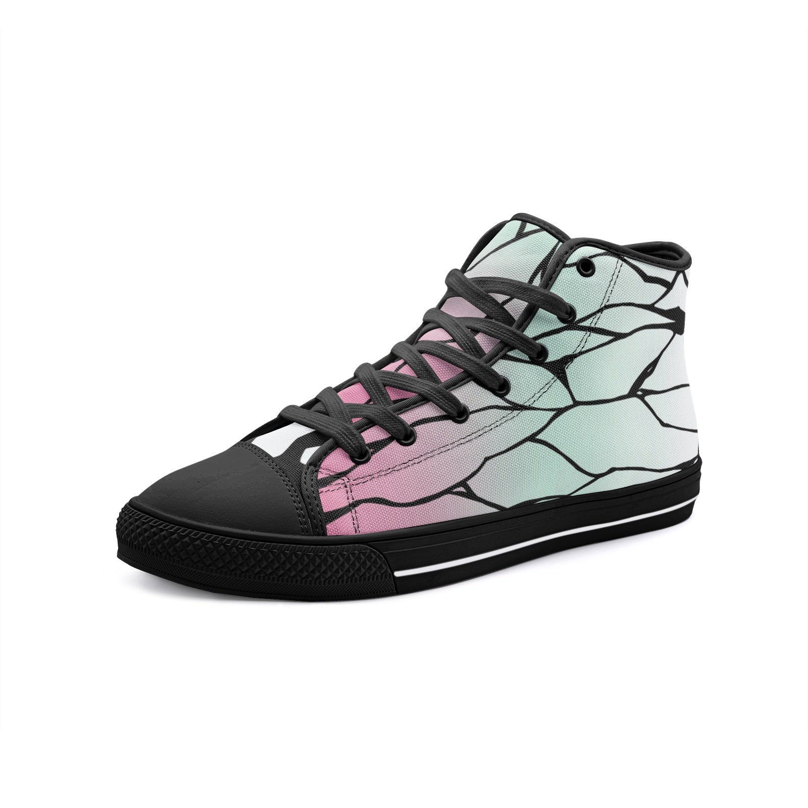 Shinobu Kocho Demon Slayer Classic High Top Canvas Shoes - White - M US11/EU45