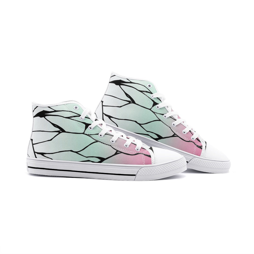 Shinobu Kocho Demon Slayer Classic High Top Canvas Shoes - White - M US10/EU44