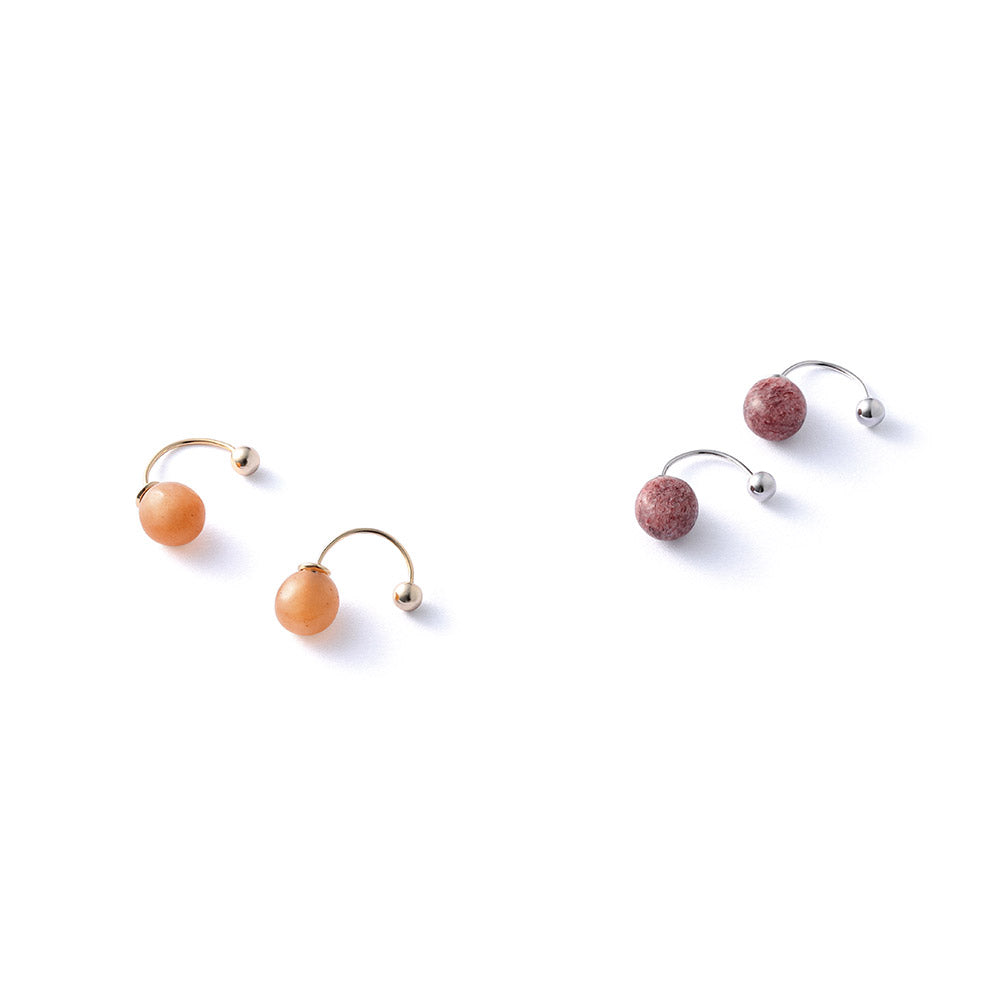 Gemstone Front Back Earrings