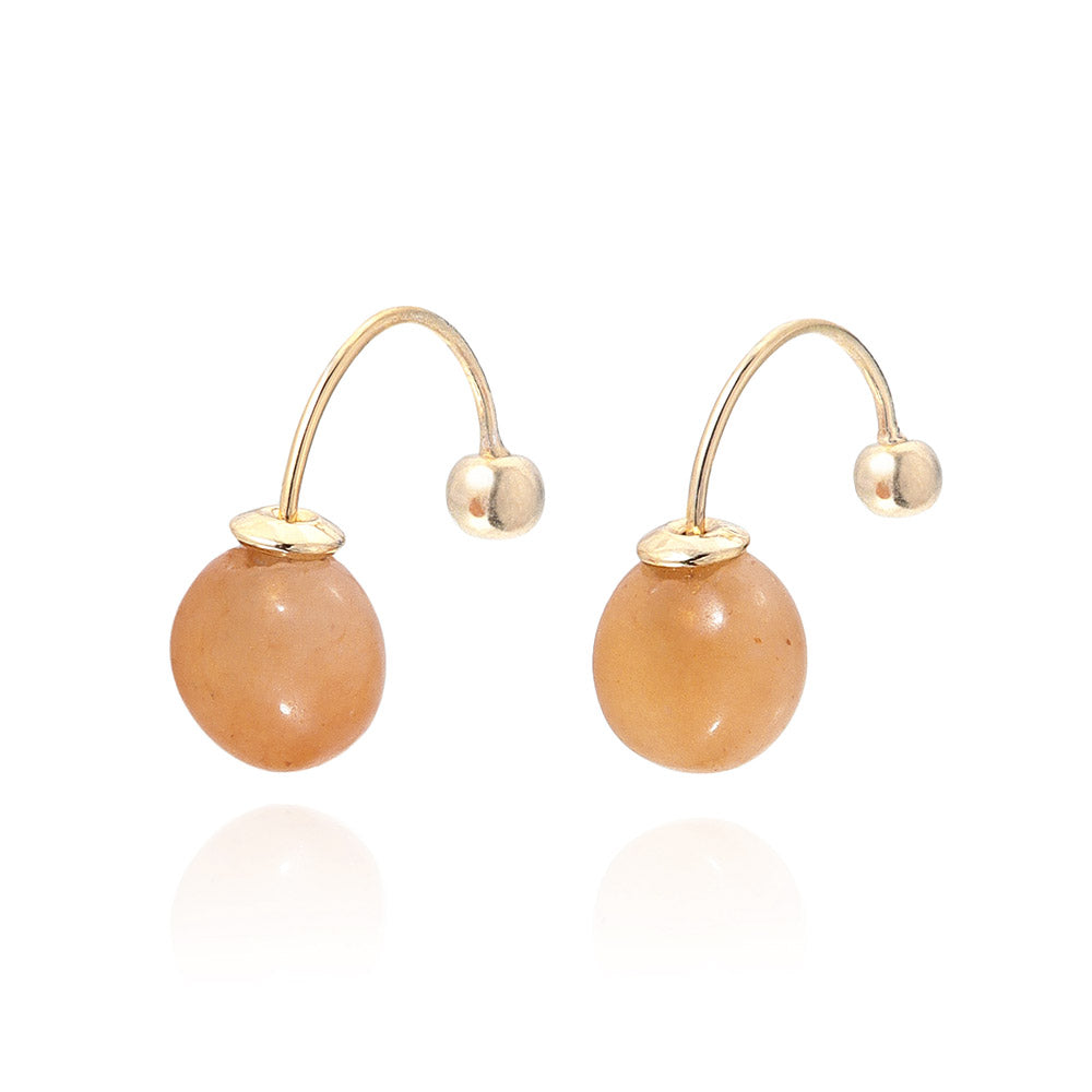 Gemstone Front Back Earrings