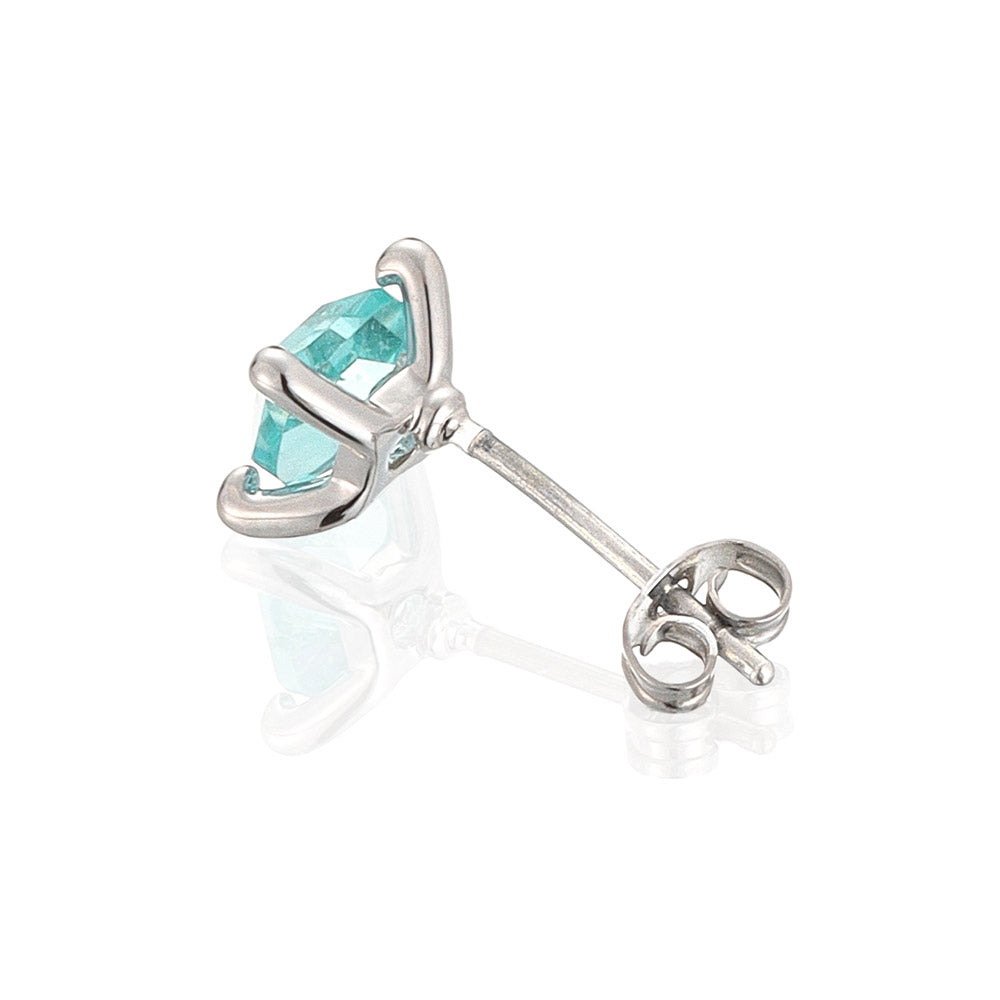 Square Gemstone Stud Earrings