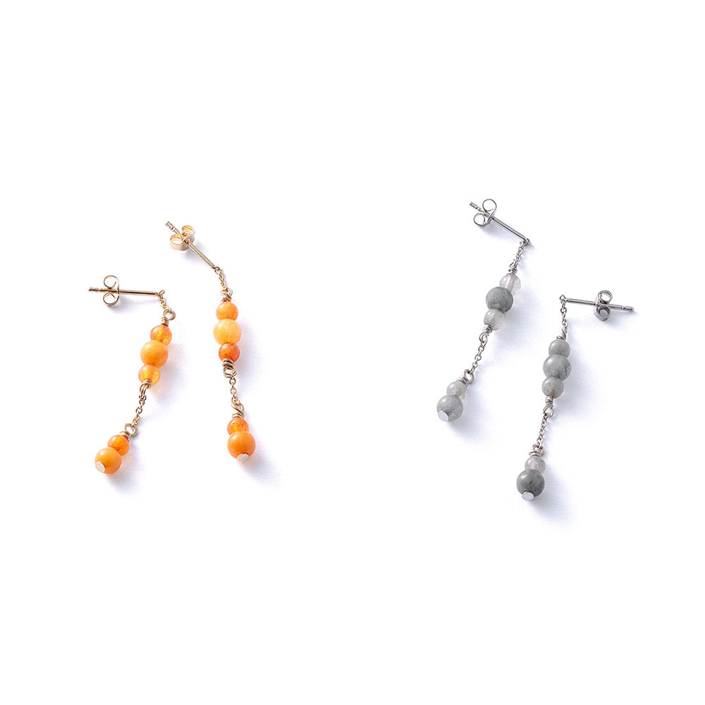 Gemstone Bead Linear Earrings