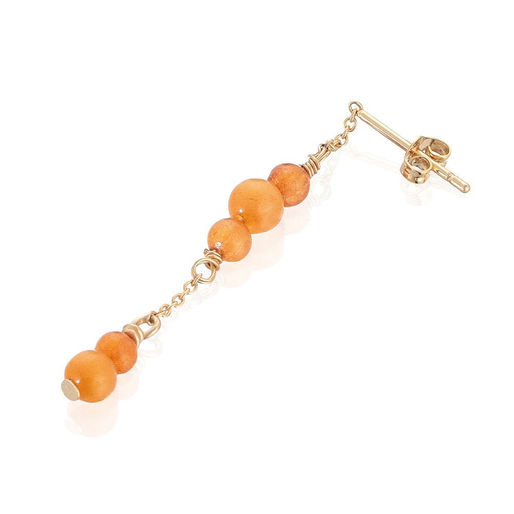 Gemstone Bead Linear Earrings