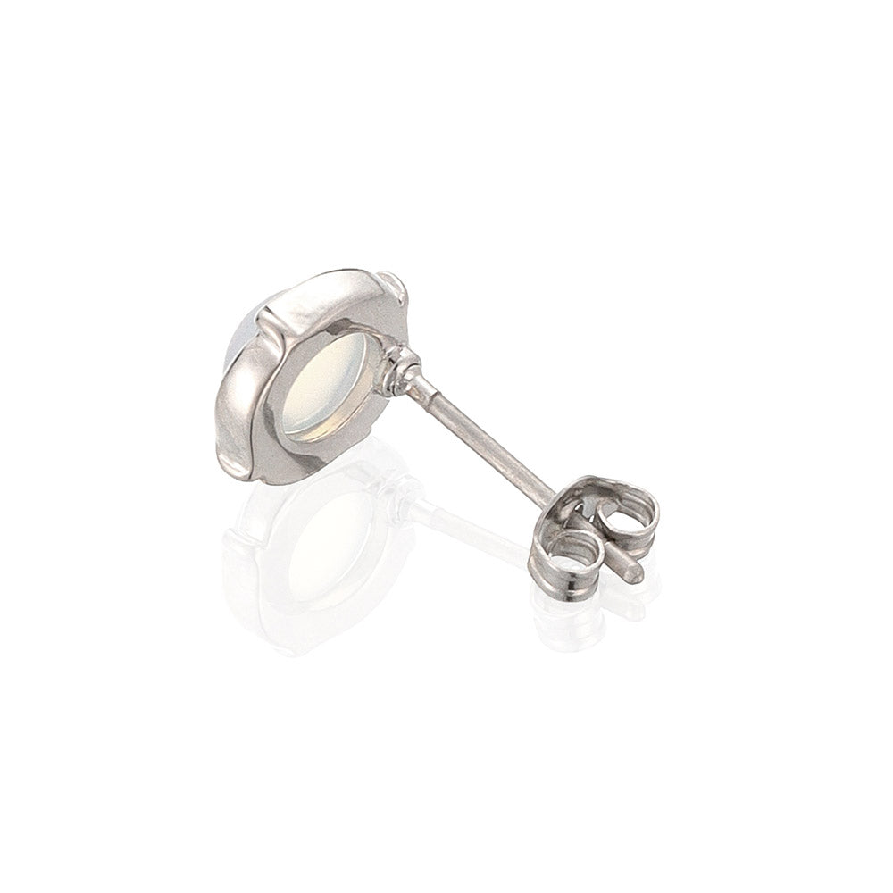 Framed Gemstone Stud Earrings