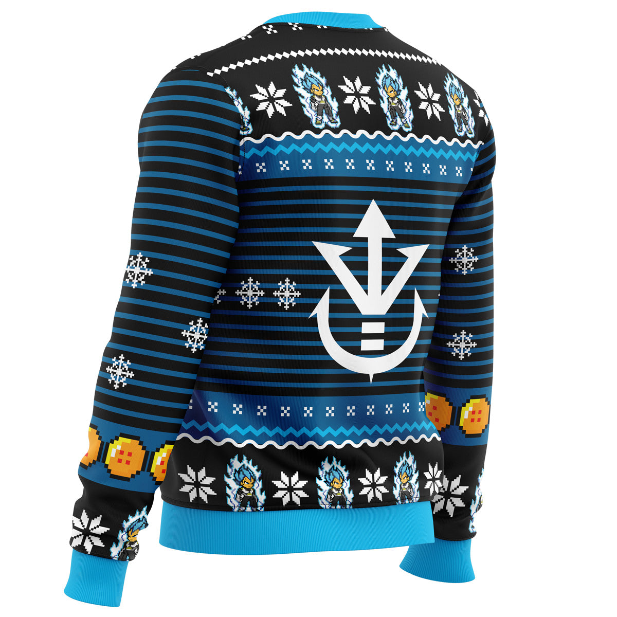Super Saiyan Blue Vegeta Ugly Christmas Sweater - 4XL