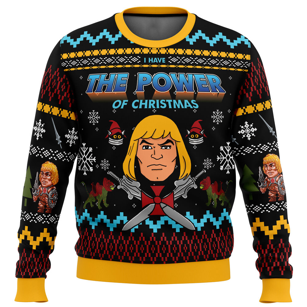 The Good Power of Christmas He-Man Ugly Christmas Sweater - 4XL