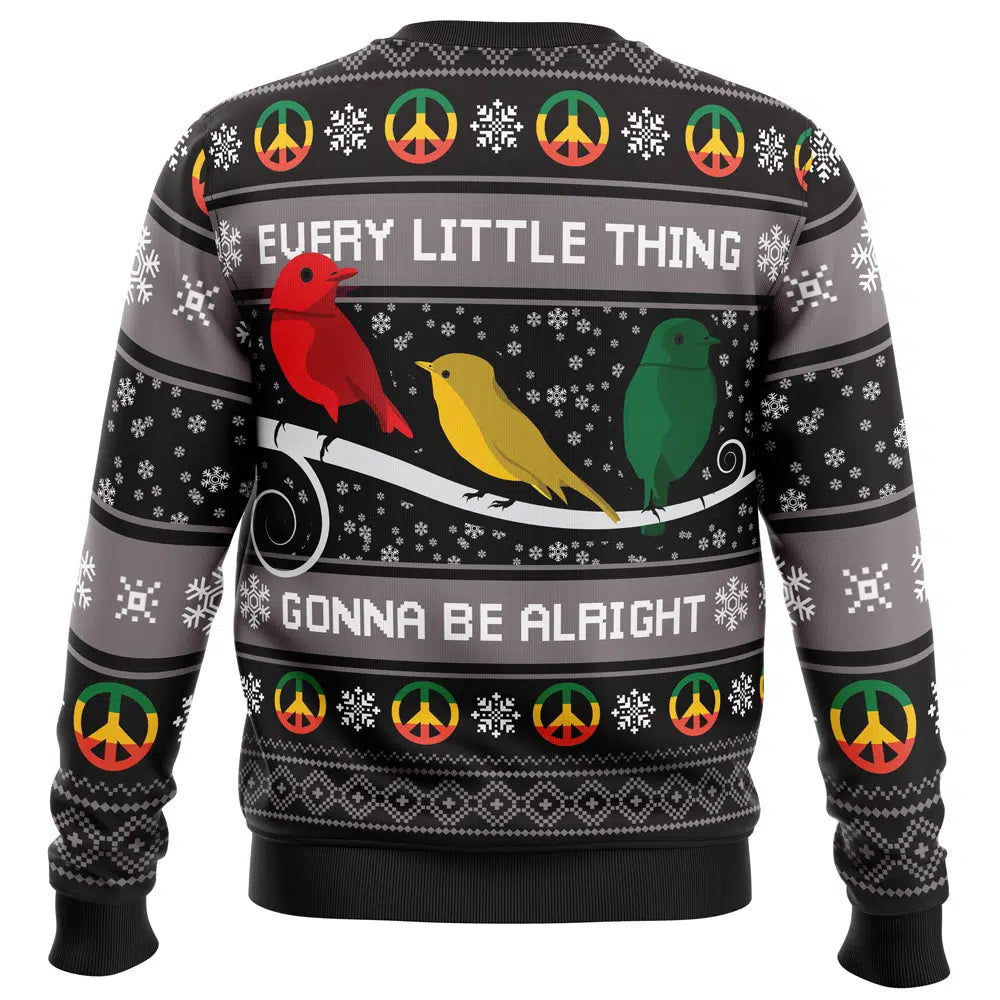 Three Little Birds Bob Marley Ugly Christmas Sweater - 6XL