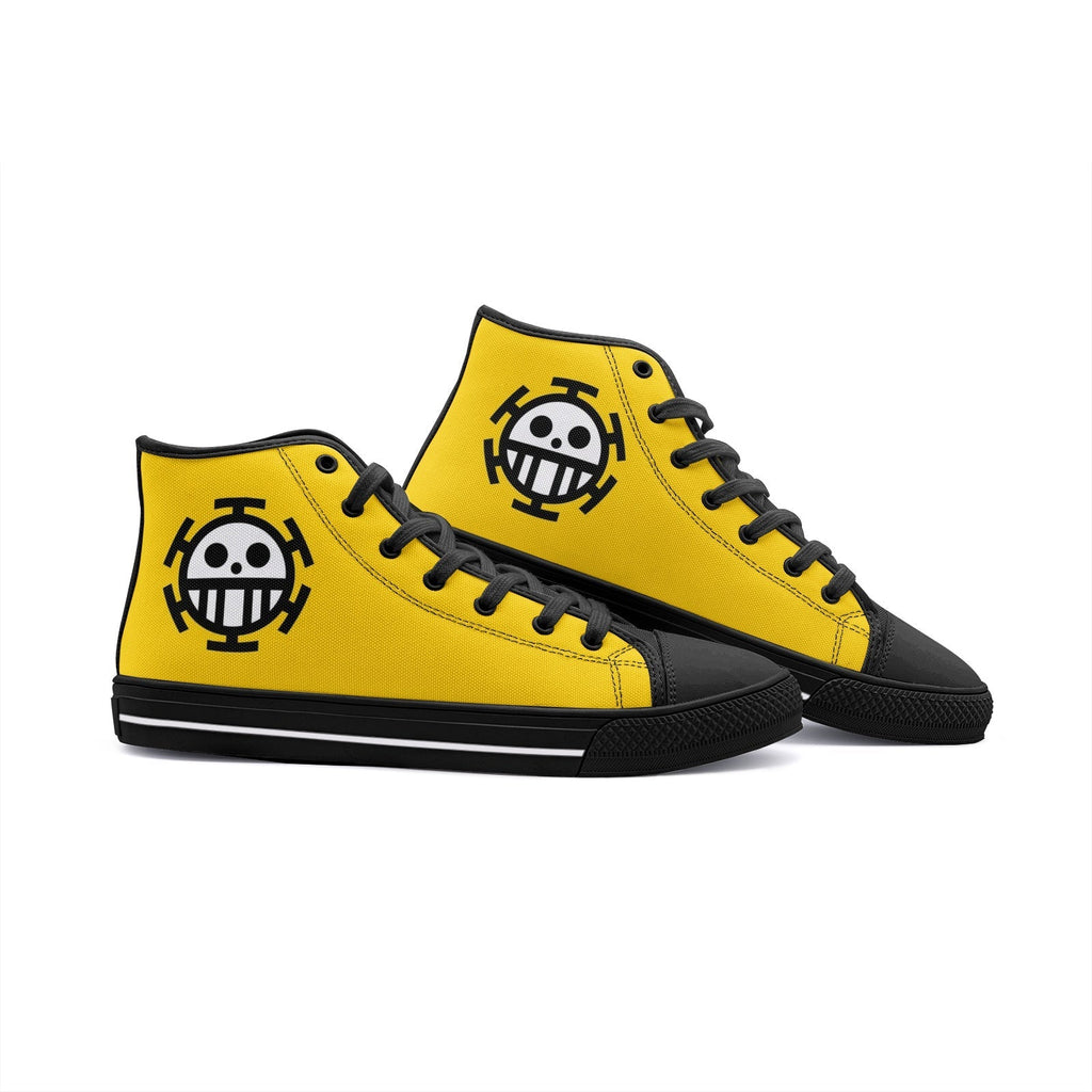 Trafalgar Law One Piece Classic High Top Canvas Shoes - White - M US13/EU47