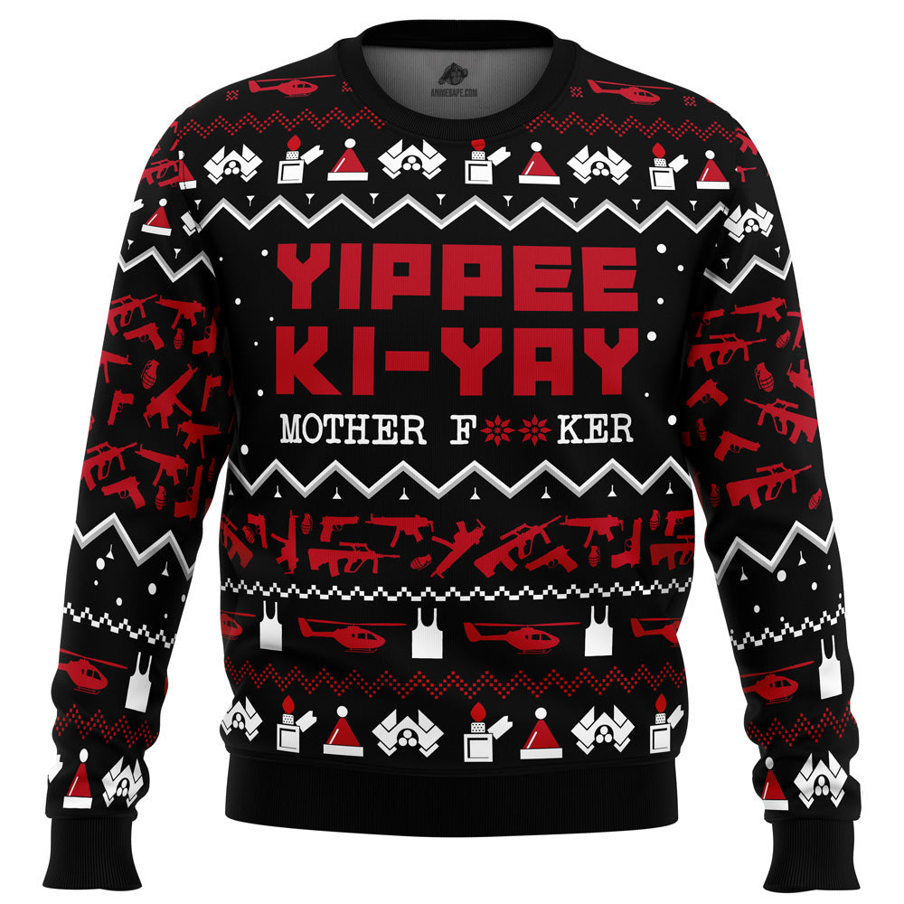 Yippe Ki-Yay Die Hard Ugly Christmas Sweater - 6XL